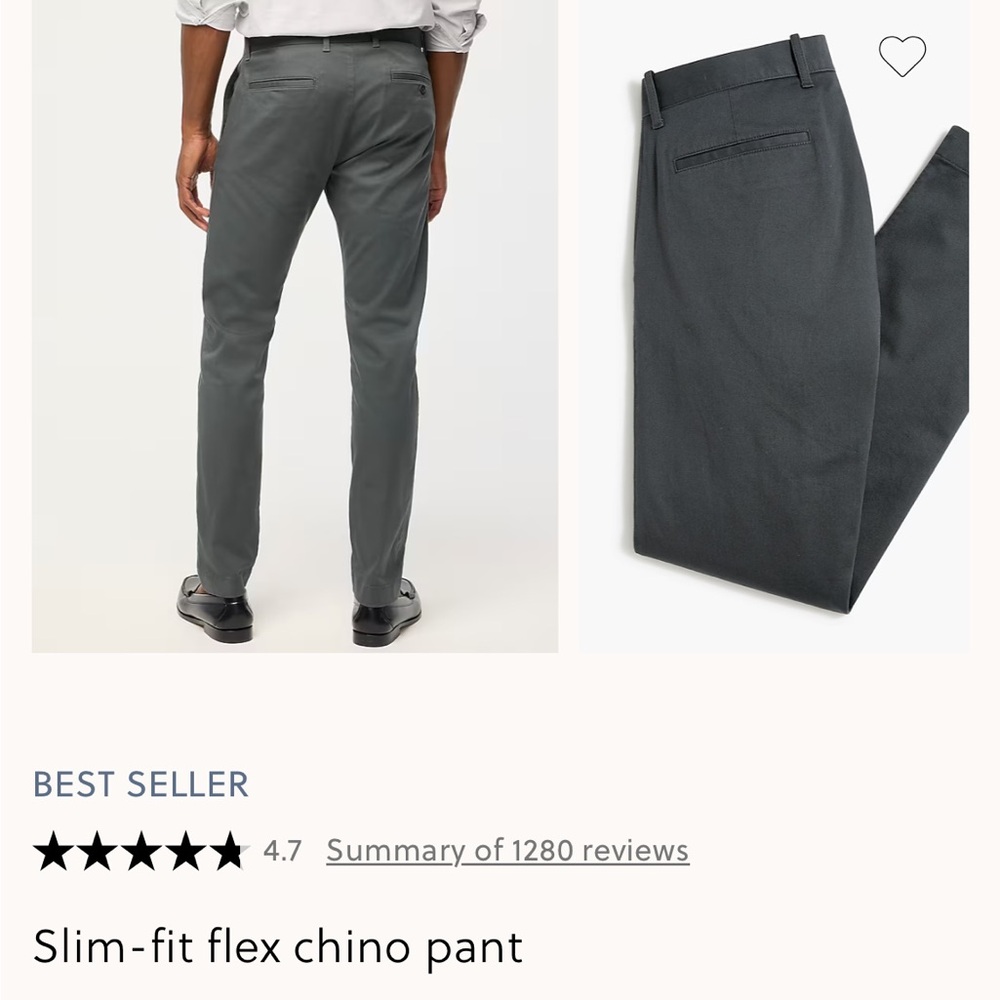 Men's Slim-Fit Flex Chino Pant - Gray